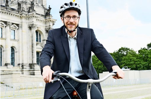 Rad statt Fahrbereitschaft, Matthias Gastel bewegt sich in Berlin umweltfreundlich. Foto: z