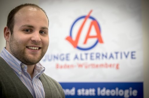 Der neue JA-Vorsitzende Markus Frohnmaier kandidiert derzeit im Wahlkreis ...