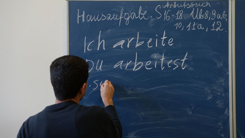 Flüchtlinge in Stuttgart: Inzwischen lernen die meisten Flüchtlinge Deutsch