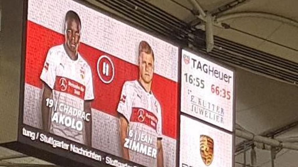 VfB Stuttgart gegen FC Schalke 04: Peinliche Panne auf der Anzeigetafel