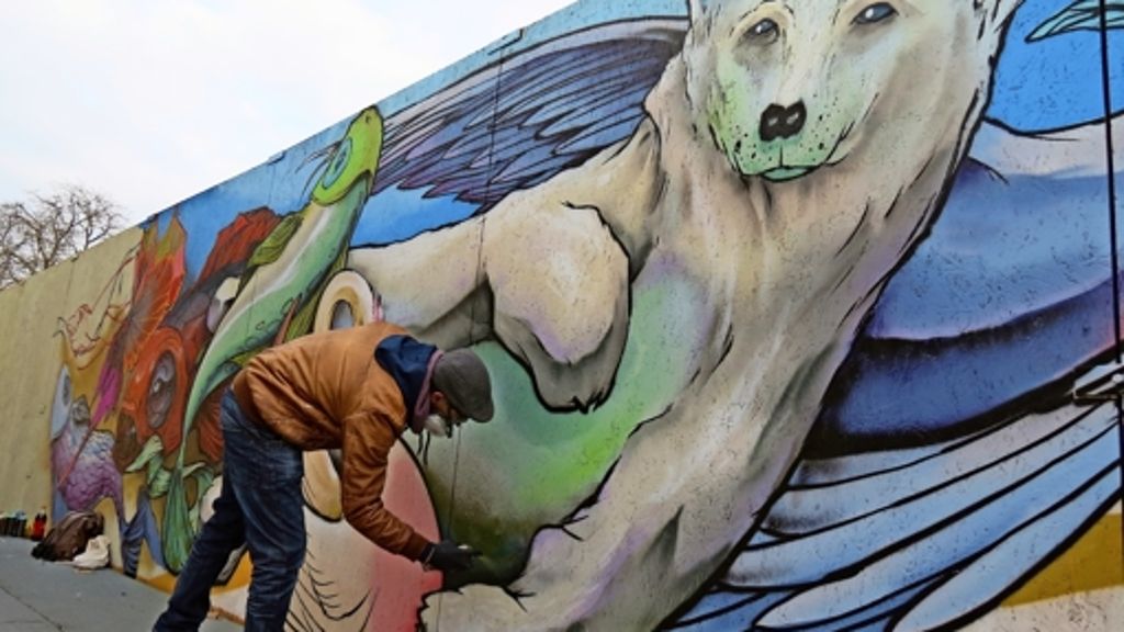 Graffiti in Bad Cannstatt: Wilhelma hat einen Eisbären  mehr