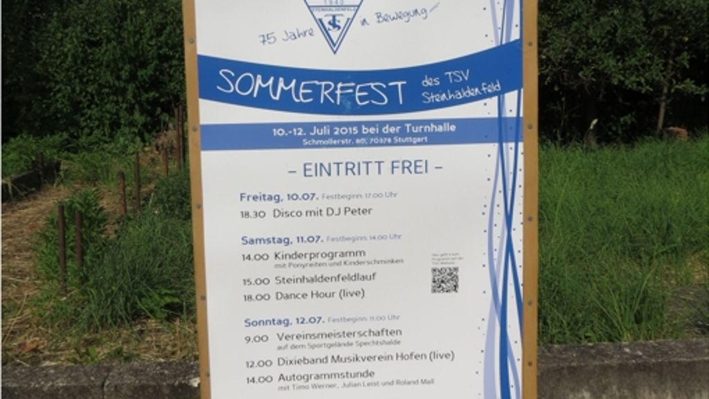 TSV Steinhaldenfeld: Drei Tage Sommerfest