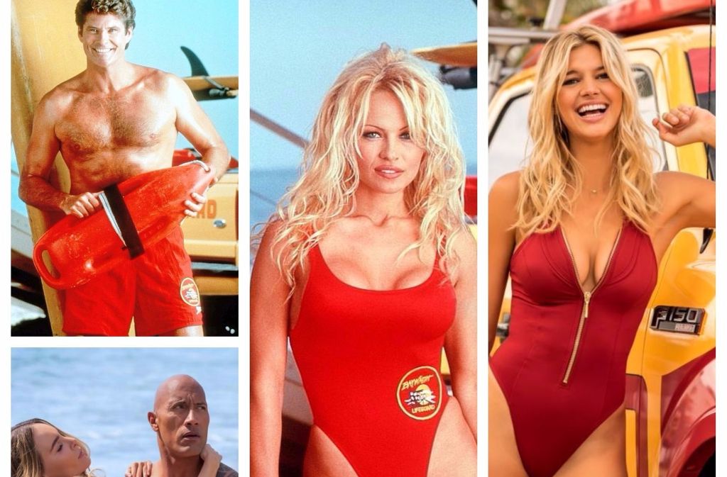 David „The Hoff“ Hasselhoff, Dwayne „The Rock“ Johnson,Kelly Rohrbach, Pamela Anderson: Und andere Dinge, die Sie über „Baywatch“ das TV-Serien-Original und die neue Filmkomödie wissen sollten.