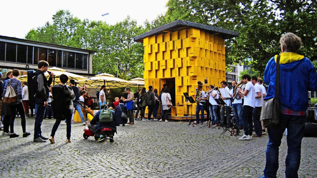 Mobiler Proberaum im Leonhardsviertel: Ein gelber Turm für Musiker