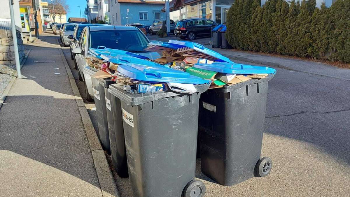 Abfall auf den Fildern: Bei der Müllabfuhr herrscht pures Chaos
