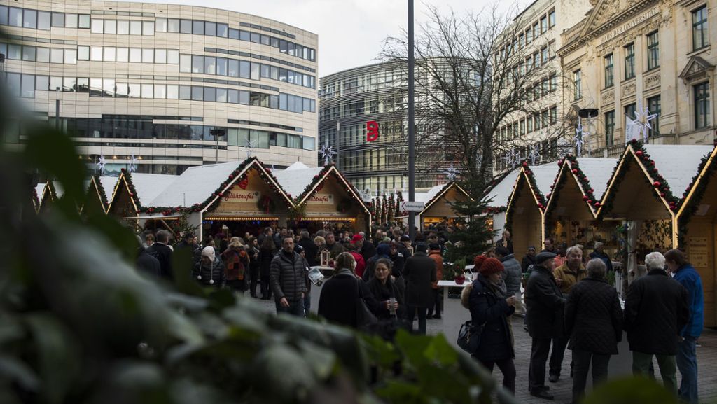 Weihnachtsmarkt vor Breuninger-Dependance: Schwabenhass in Düsseldorf
