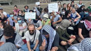 Propalästinensische Proteste vor HU Berlin