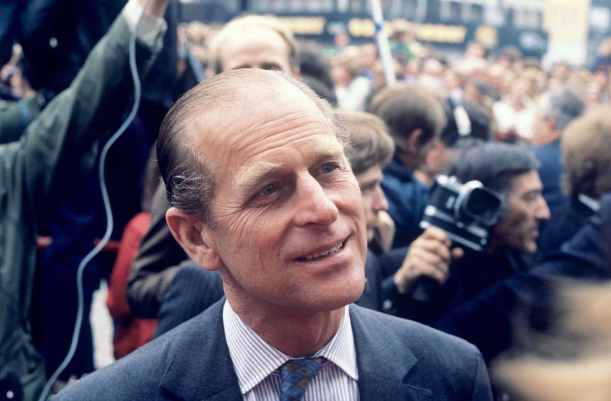 Prinz Philip im Mai 1978 bei einem Besuch in Bonn. Als Sohn adliger Eltern auf Koru geboren, hat er sowohl väterlicherseits (Haus Schleswig-Holstein-Sonderburg-Glücksburg) und mütterlicherseits (Haus Battenberg)deutsche Wurzeln.