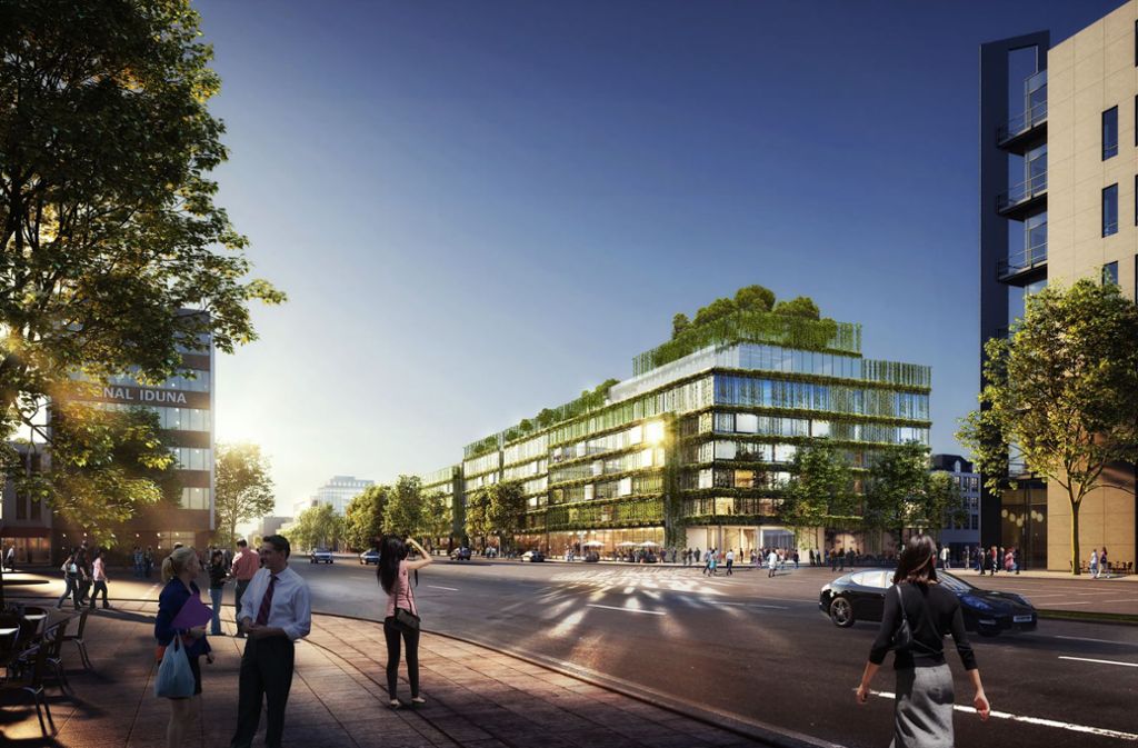 Der Stuttgarter Investor Ferdinand Piëch und das Architekturbüro Ingenhoven planen, dort einen ebenso prägenden wie zukunftsweisenden Komplex zu errichten, mit viel urbanem Grün.