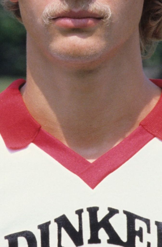 Der VfB-Spieler mit diesem Bart war ein echter Schaffer auf dem Platz.