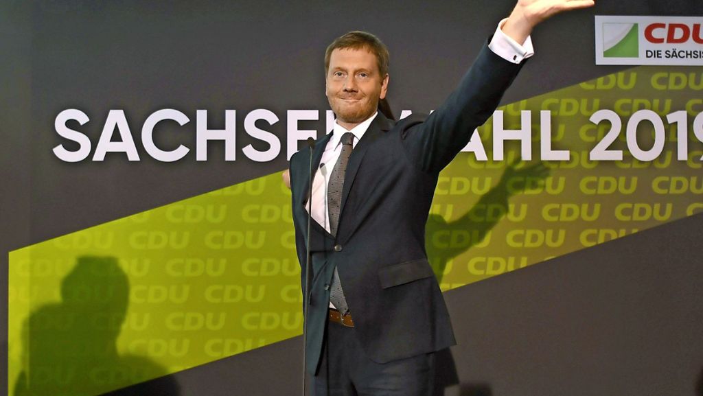 Sachsen: Regierungsbündnis von CDU, Grünen und SPD  steht