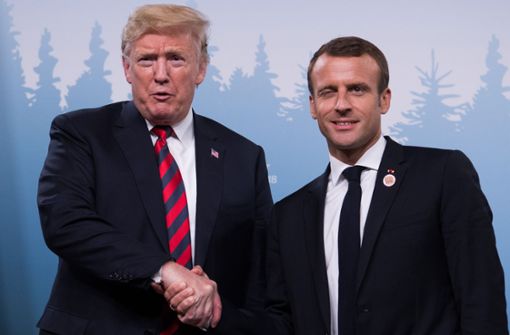 Neues Händedruck-Duell zwischen Emanuel Macron und Donald Trump