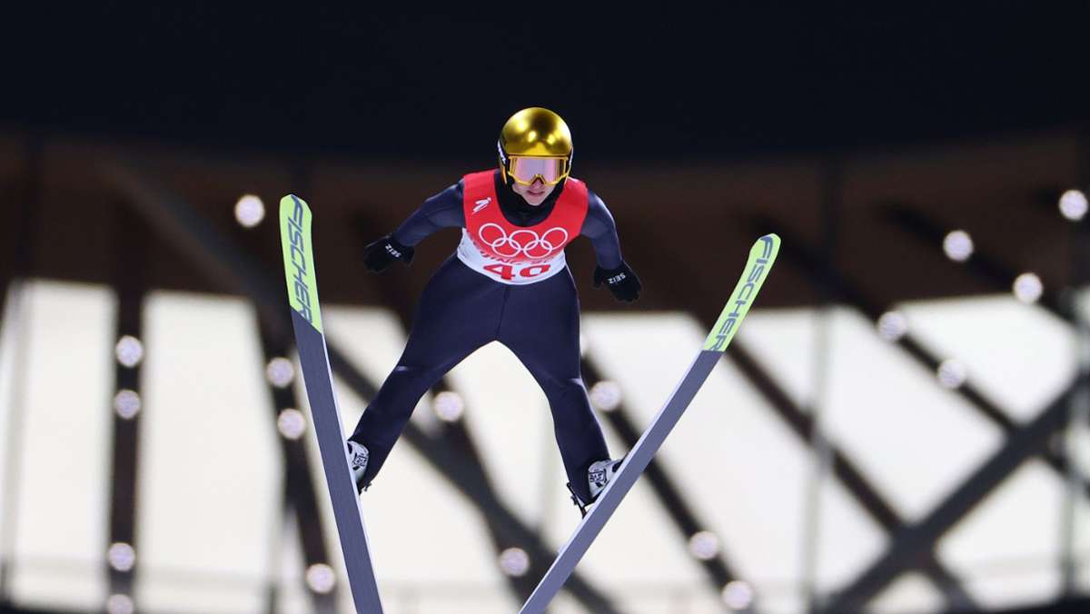 Skispringen bei Olympia: Katharina Althaus holt erste Medaille für Deutschland