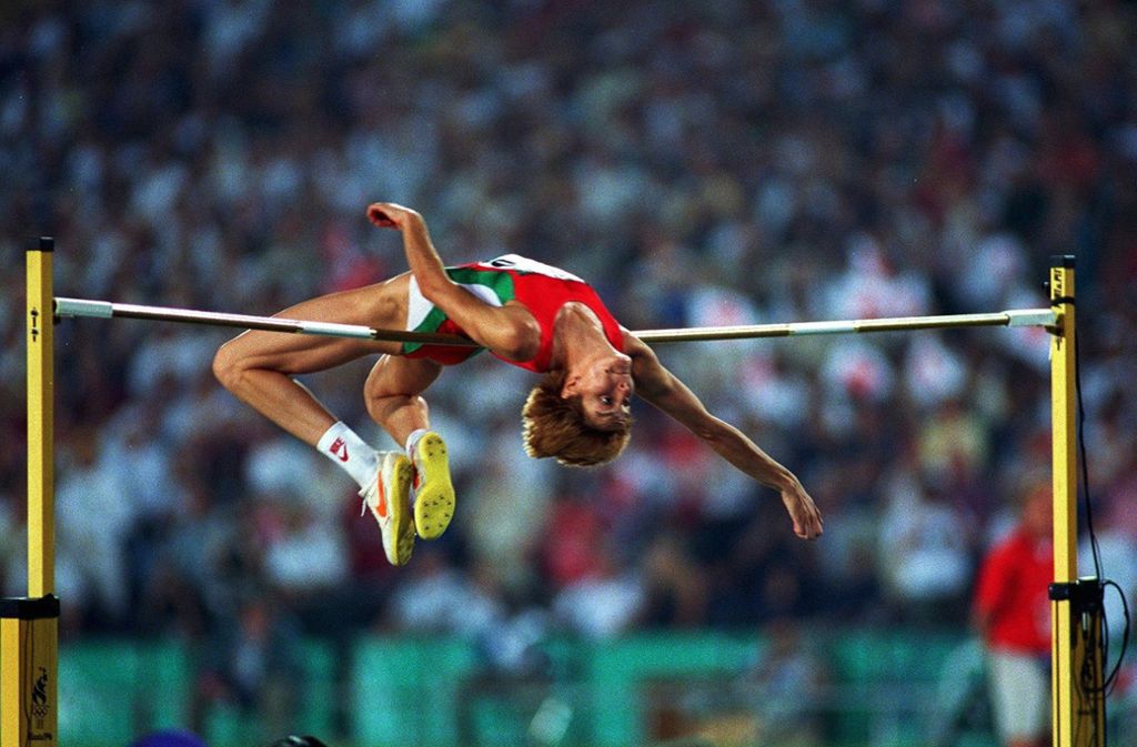Platz 6: Hochsprung, Frauen: Stefka Kostadinowa (Bulgarien) 2,09 Meter (30.8.1987 in Rom)