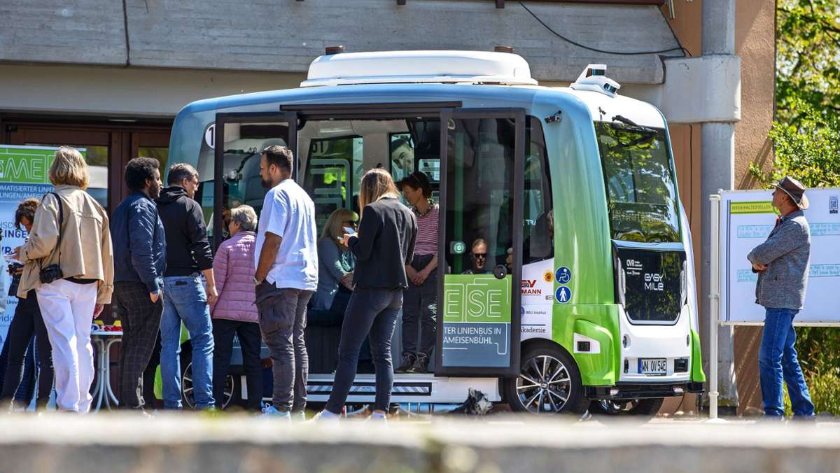 Autonome Fahrzeuge in Waiblingen: Die Busse der Zukunft fahren ohne Lenkrad