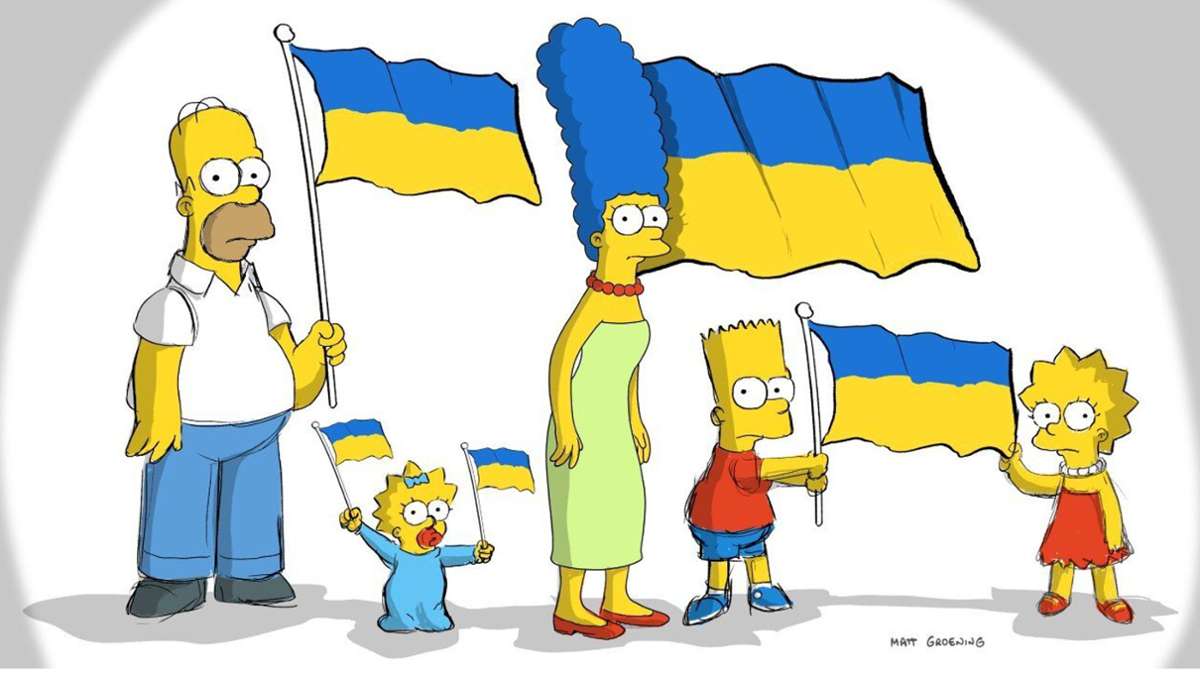 Ukraine-Krieg: „Die Simpsons“ zeigen Flagge