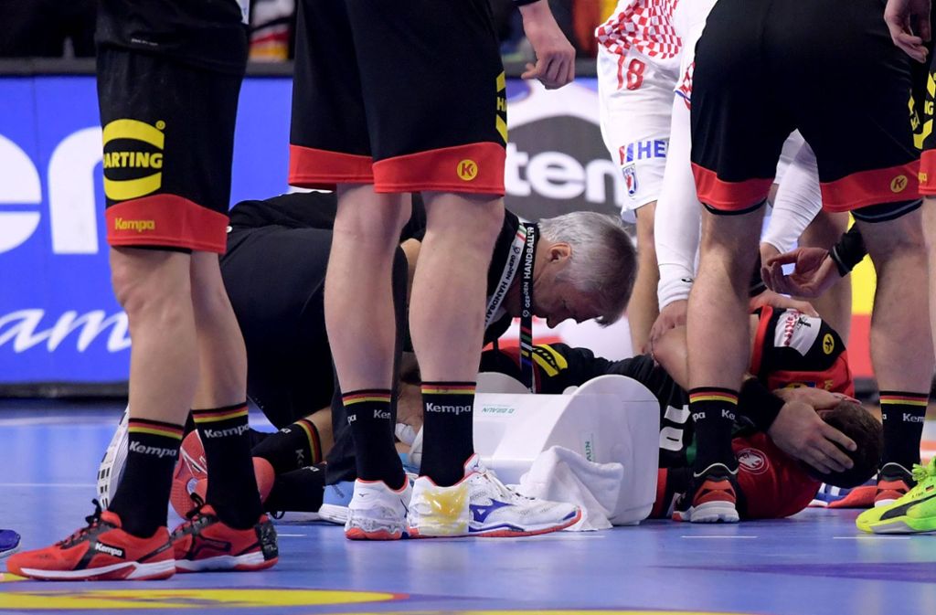 Martin Strobel verletzte sich gegen Kroatien schwer am Knie. Foto: Getty Images Europe