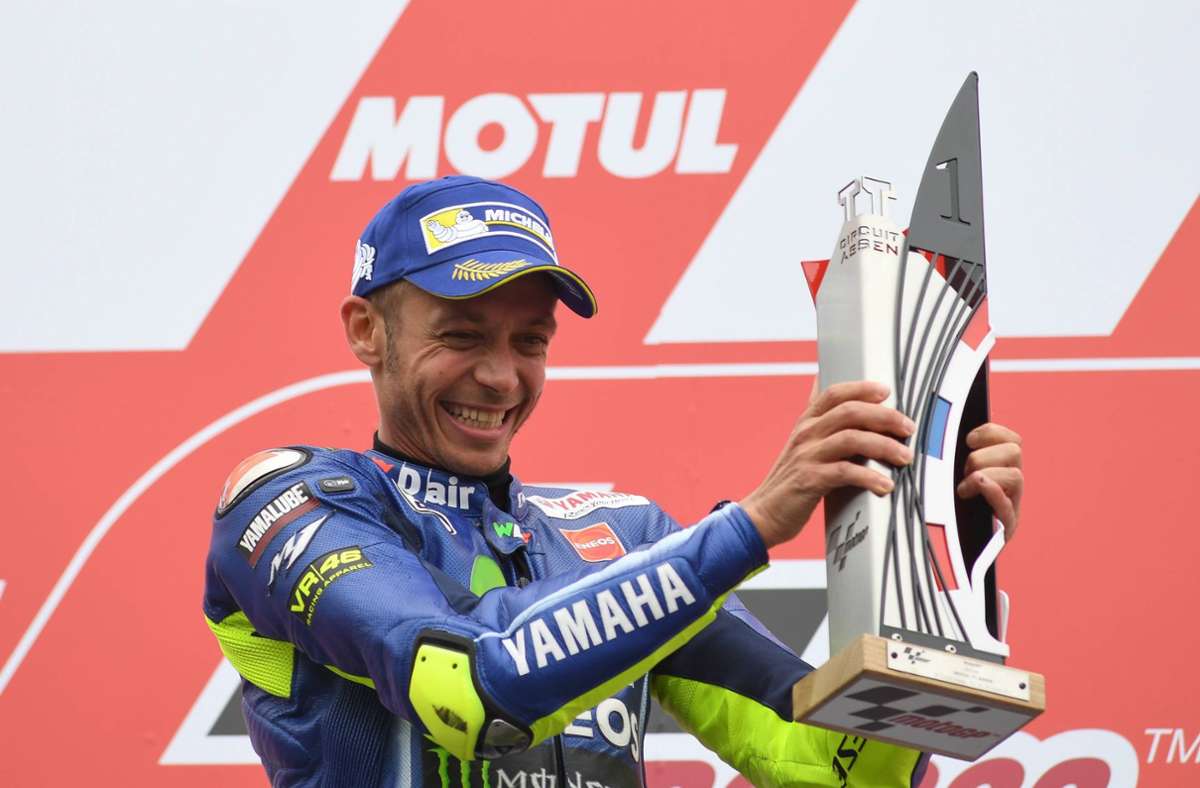 89 Siege fuhr Valentino Rossi in der Königsklasse des Motorradsports ein – den letzten 2017 im niederländischen Assen.