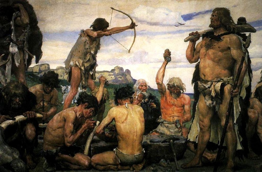 Jäger der Steinzeit: Gemälde des russischen Historienmalers Viktor Vasnetsov (1848-1926). Foto: Wikipedia commons
