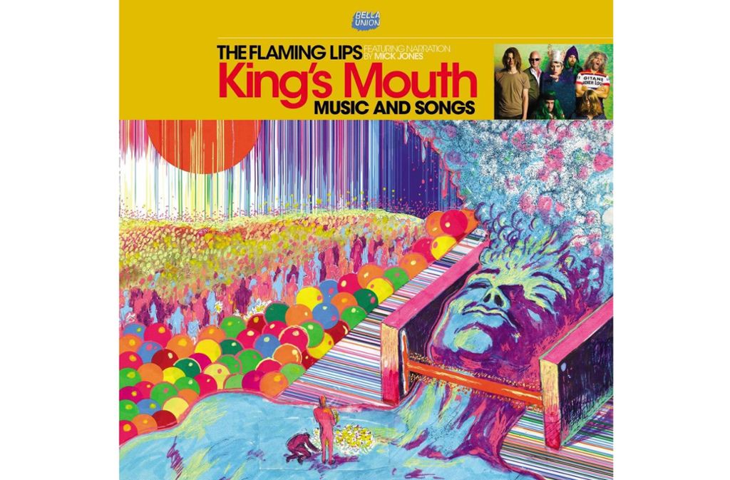 The Flaming Lips: King’s Mouth Mick Jones von The Clash fungiert als Erzähler, als Überbau dient eine Kunstinstallation. Dazu breiten die Experimentalrocker aus Oklahoma ihren gewohnt fantasie- und kunstvollen Klangkosmos aus. (juw)