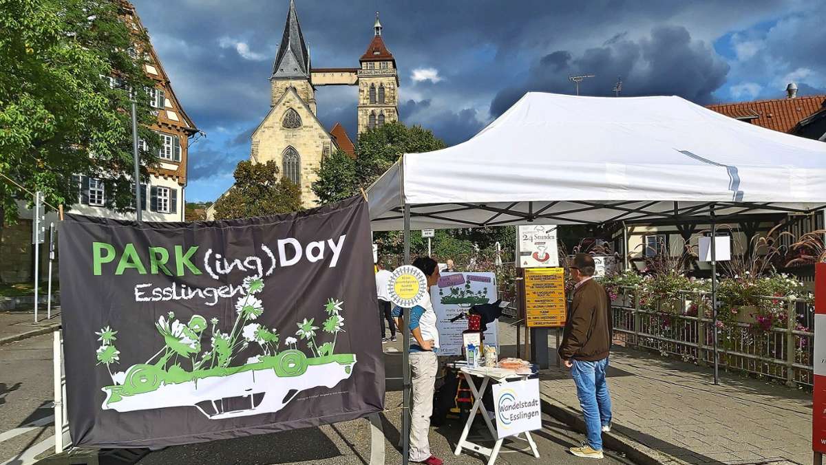 Parking-Day in Esslingen: Umweltgruppen wollen der Verwaltung Beine machen