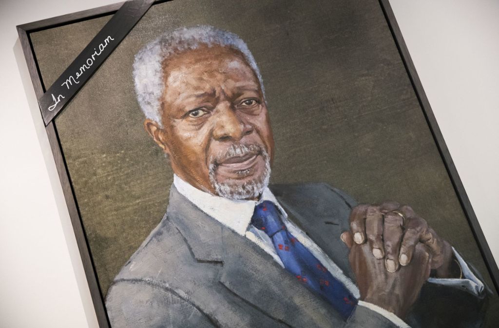 Trauer um Kofi Annan bei den Vereinten Nationen in New York. Foto: AP