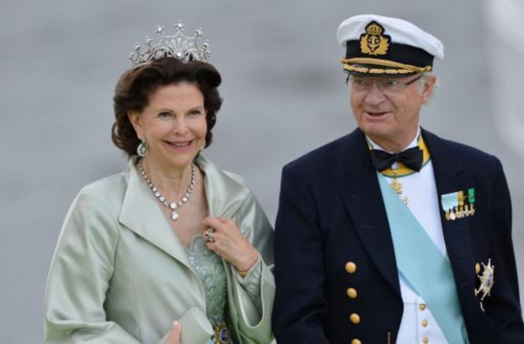 2013: Königin Silvia und König Carl Gustaf bei der Hochzeit ihrer jüngsten Tochter Madeleine.