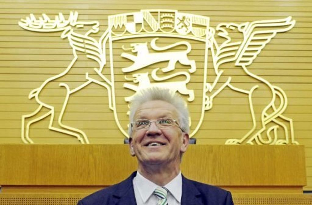 Mitte Mai 2011 hatte sich die neue grün-rote Regierung im Landtag konstituiert. Ihr Chef: Winfried Kretschmann.