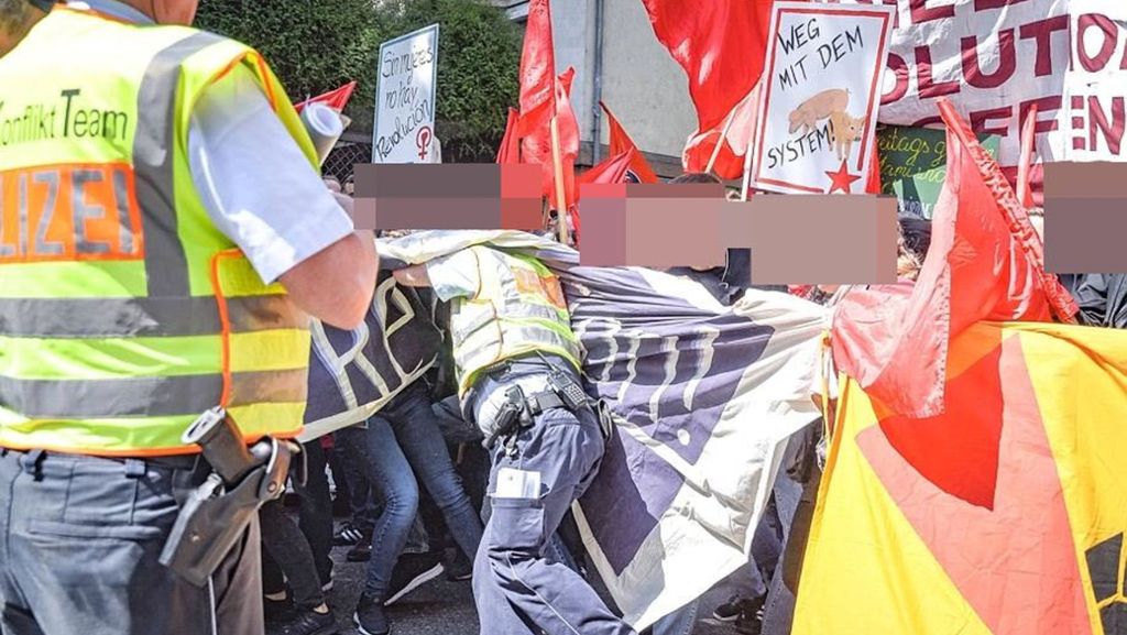 „Revolutionäre 1. Mai Demo“  in Stuttgart: Maidemo eskaliert – Teilnehmer greifen Polizisten an