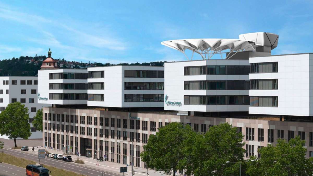 Katharinenhospital Stuttgart: Hubschrauberlandeplatz auf dem Dach soll Wahrzeichen werden