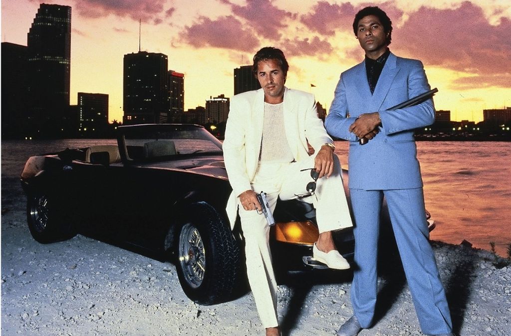 Geht mehr 80er? Don Johnson und Philip Michael Thomas verkörperten von 1984 bis 1989 in der stilprägenden Serie „Miami Vice“ zwei ungleiche Polizisten im Kampf gegen das Verbrechen in Miami.