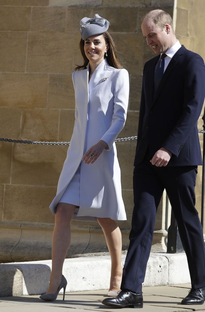 Herzogin Kate überzeugte dabei in einem eleganten Mantel in zartem Flieder.