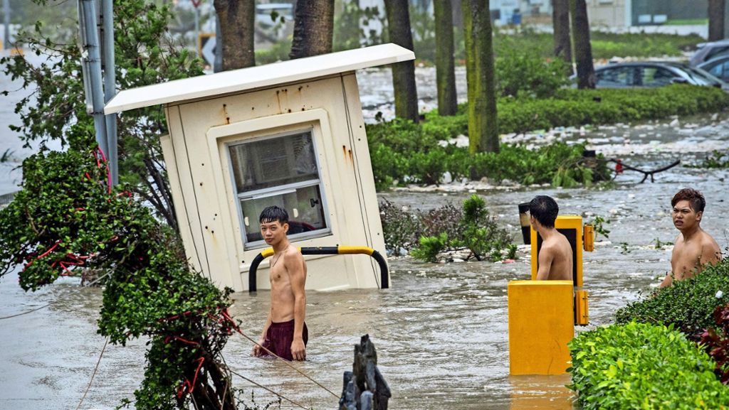 Tropischer Sturm: Taifun Mangkhut hat Hongkong  im Griff