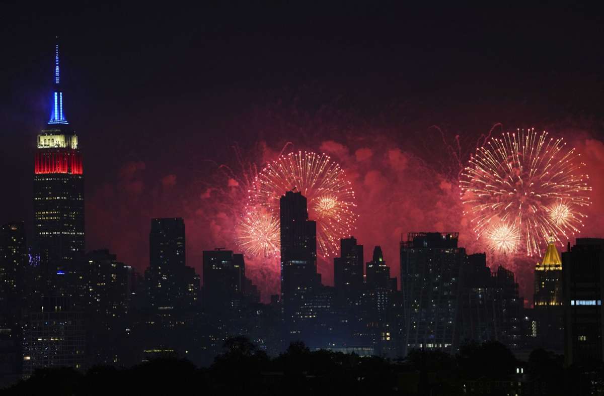 Auch in New York wurde der Unabhängigkeitstag mit einem Feuerwerk zelebriert.
