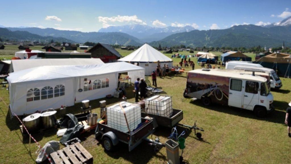 Vor G7-Gipfel: Protestcamp in Garmisch füllt sich