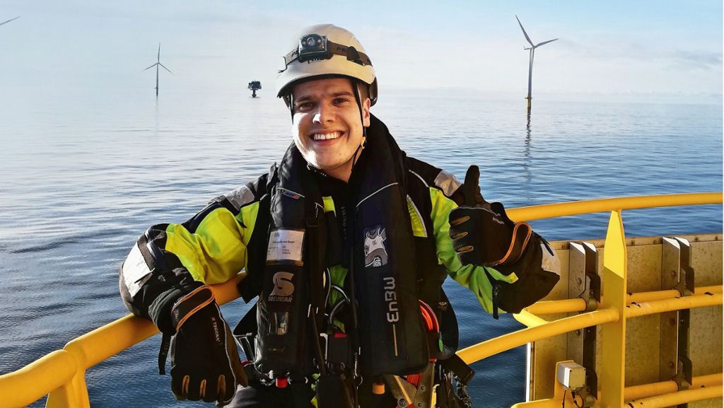 Lars Rapp repariert Windkraftanlagen: Arbeitsplatz Ostsee