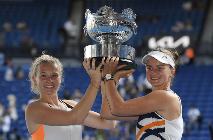 Tennis bei den Australian Open: Katerina Siniakova und Barbora Krejcikova  sind im Doppel nicht zu schlagen