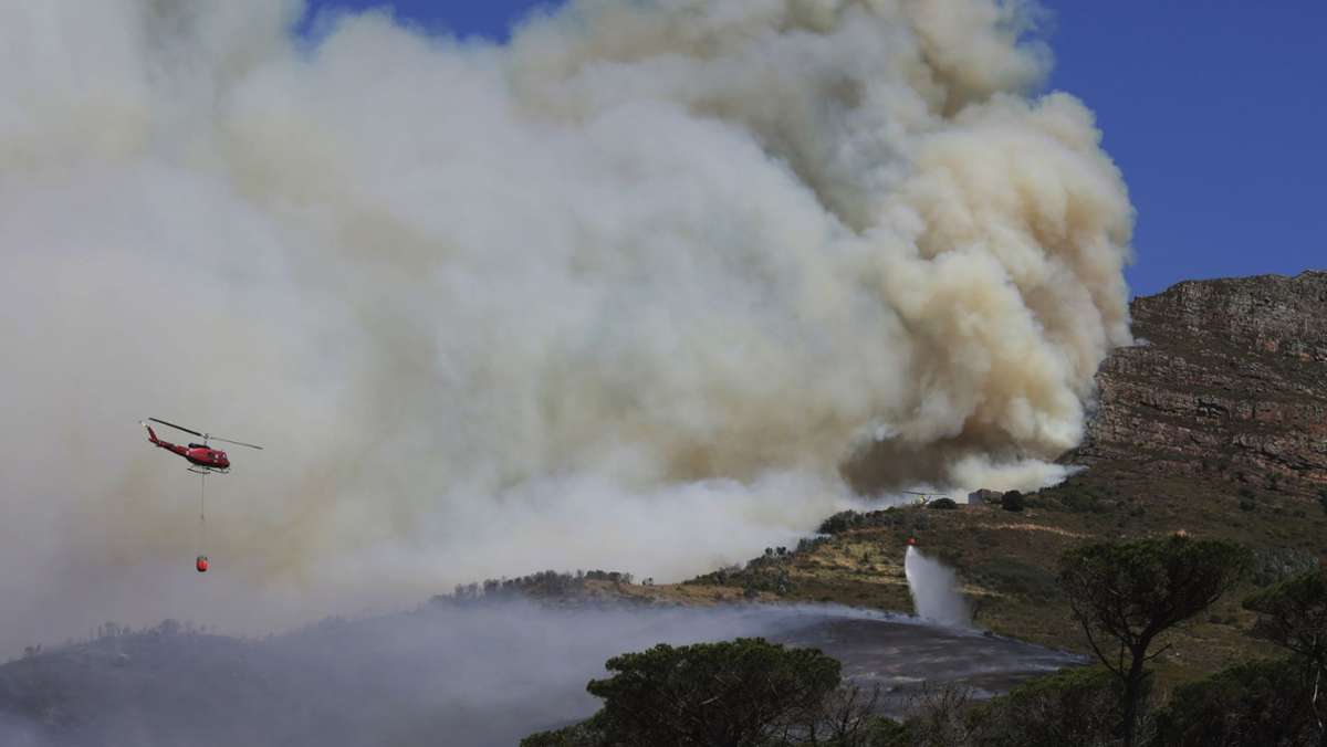 Brände in Kapstadt: Feuer zerstört Flächen des berühmten Tafelbergs