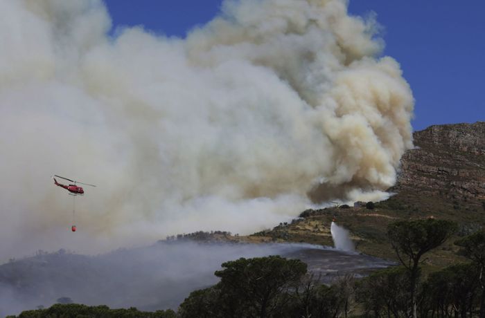 Feuer zerstört Flächen des berühmten Tafelbergs