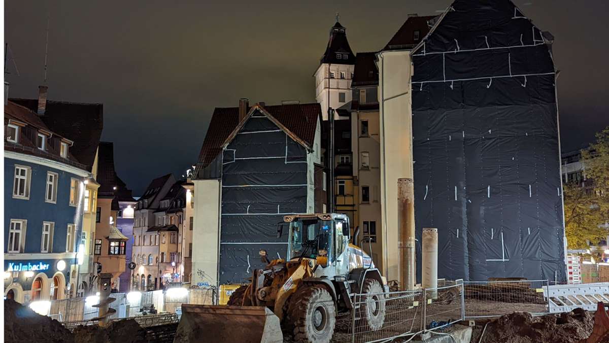 Bauprojekt neben Kaufhof in Stuttgart: So geht es auf der Baustelle gegenüber vom Tagblattturm  voran