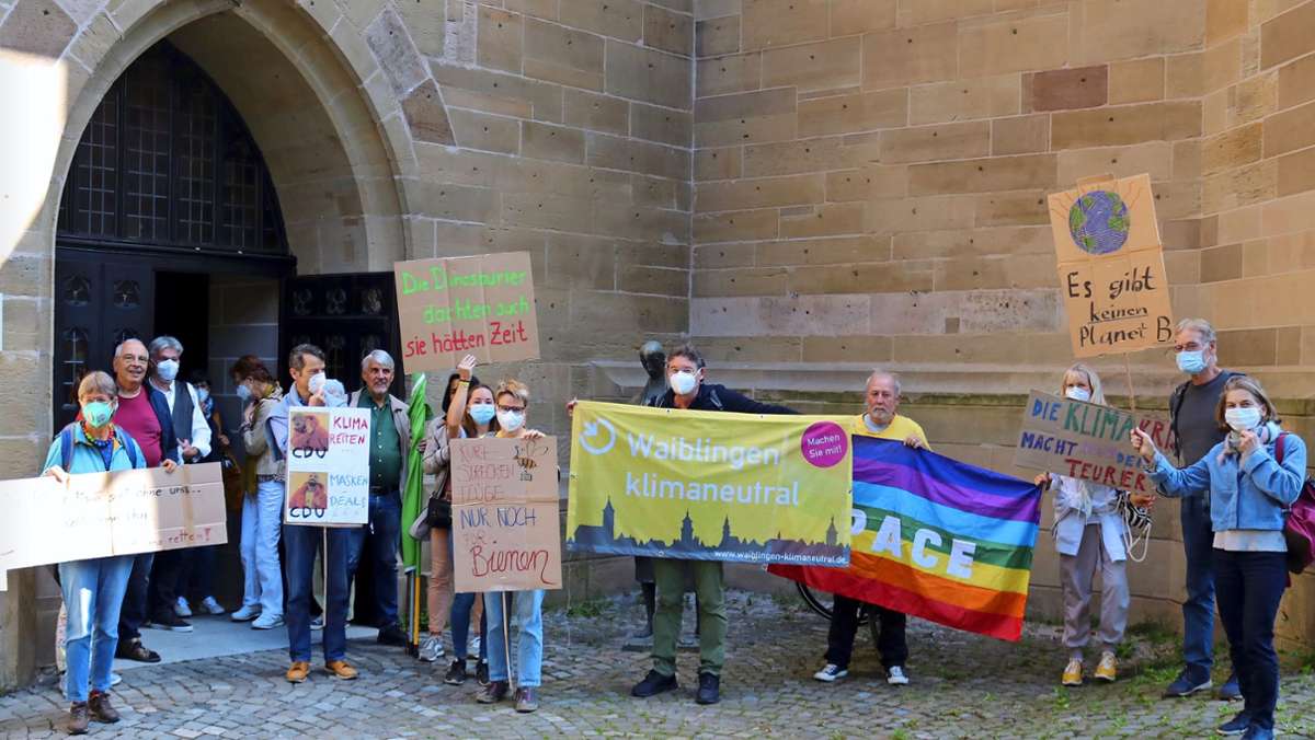 Klimastreik im Rems-Murr-Kreis: Aktivisten setzen vor Ort Zeichen
