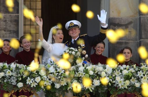 Gute Laune ist mit ihr garantiert: Am 2.2.2002 heiratete Willem-Alexander der Niederlande die Argentinierin Máxima Zorreguieta. Foto: imago/ United Archives International
