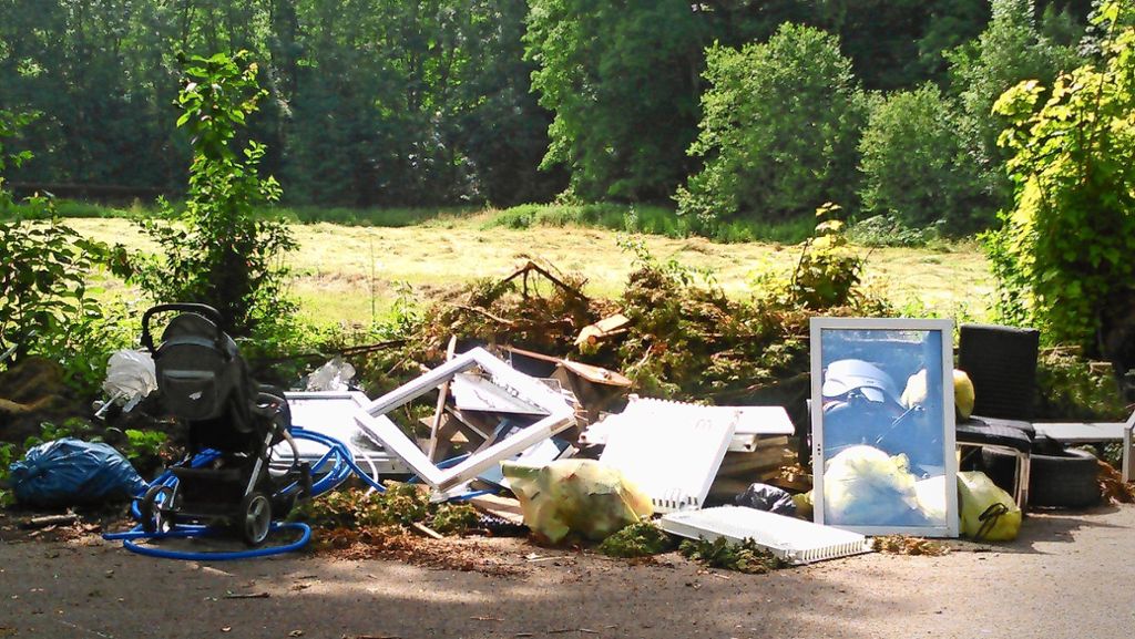 Müll in Nürtingen: Müllberg im idyllischen Tiefenbachtal