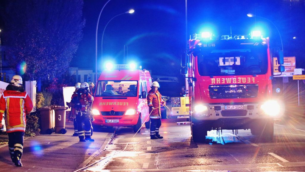 Brand in Backnang: Keller in Mehrfamilienhaus brennt - Gebäude evakuiert
