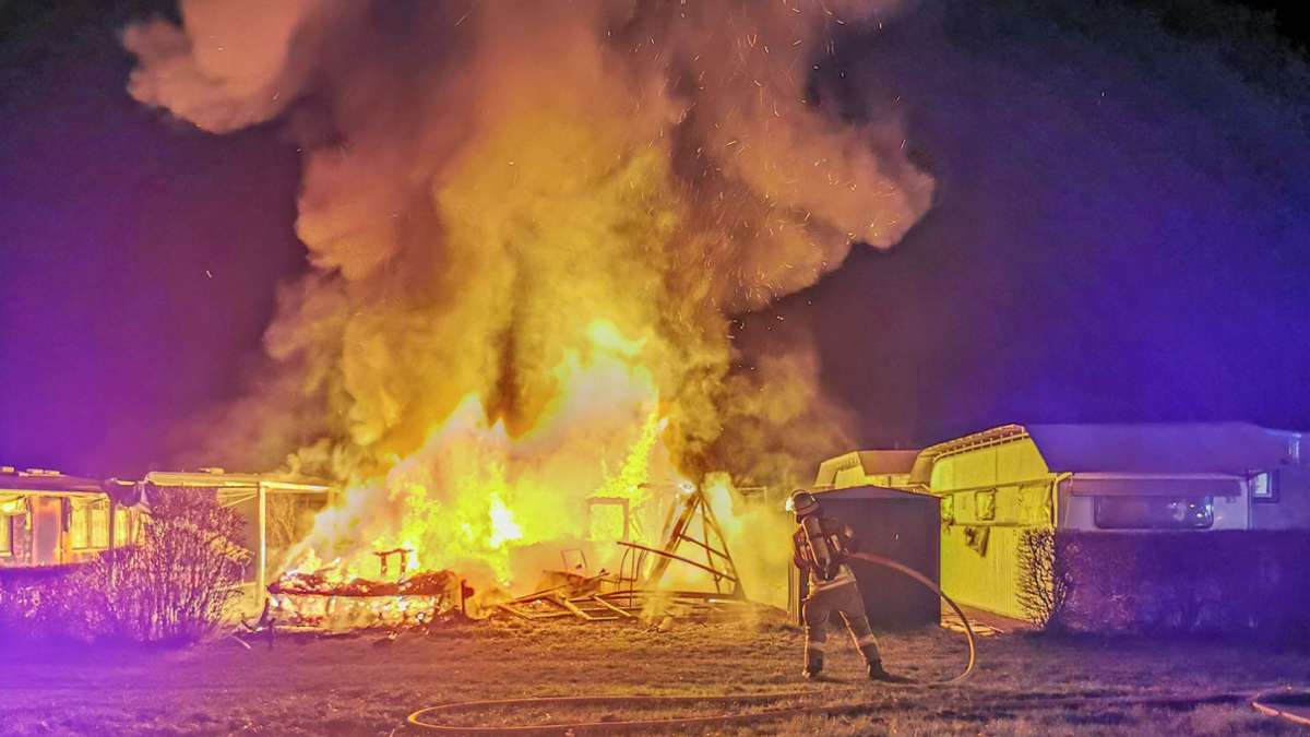 Sinsheim: Brand auf Campingplatz - Frau starb an Rauchvergiftung