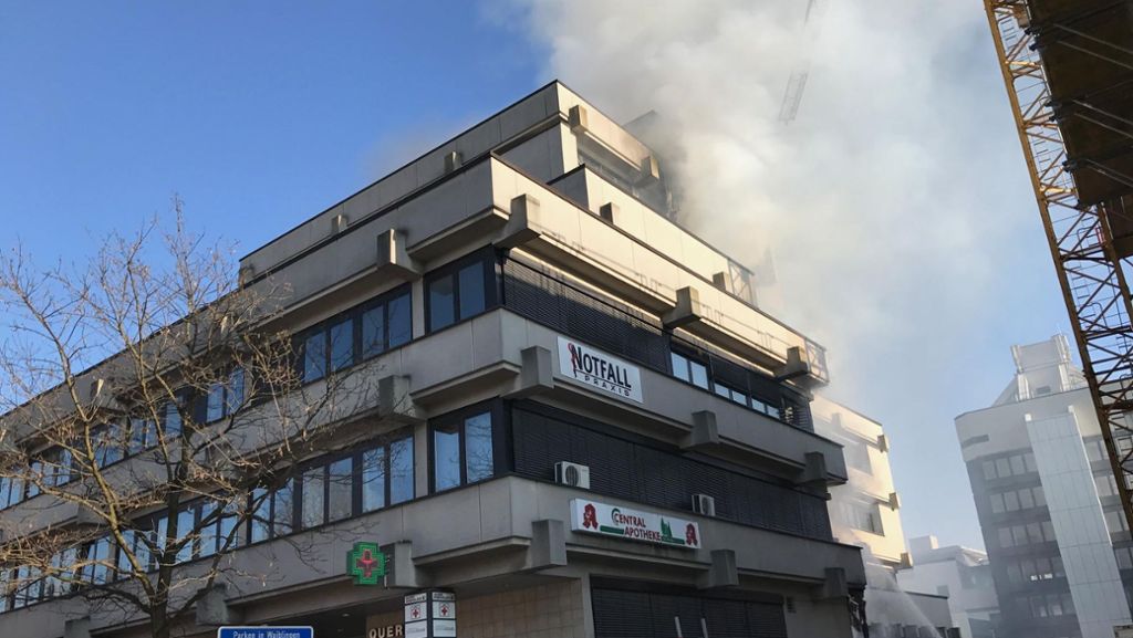 Alter Postplatz in Waiblingen: Notfallpraxis wegen Großbrand evakuiert