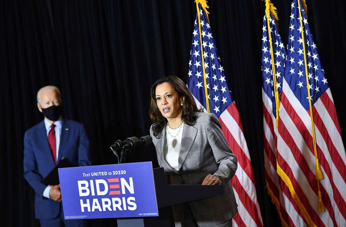 Umso wichtiger ist, wer Biden als Vizepräsident ins Weiße Haus begleitet: US-Senatorin Kamala Harris ist Joes „Running Mate“.