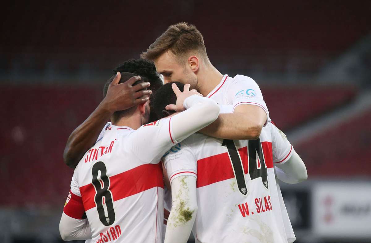 Der VfB Stuttgart holt drei Punkte gegen Hoffenheim. Foto: Pressefoto Baumann/Alexander Keppler