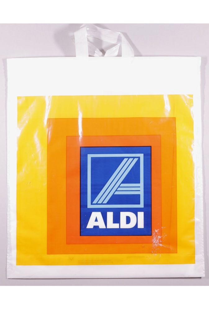 Abstrakt Der Künstler Günter Fruhtrunk hat die berühmten Aldi-Tüten entworfen. Deshalb erinnern sie auch an abstrakte Kunst.