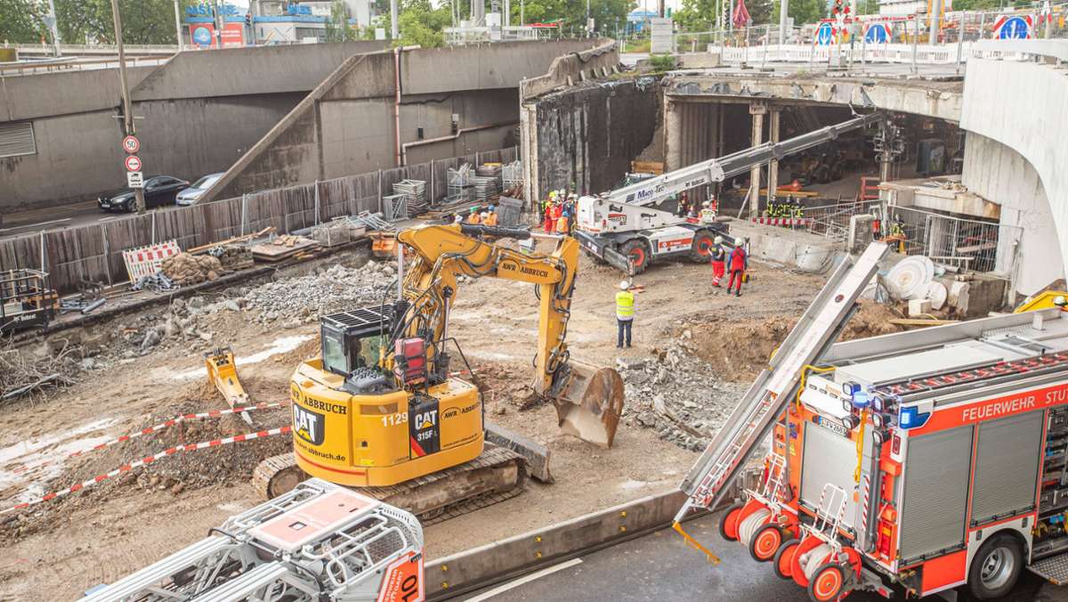 Arbeitsunfall in Stuttgart: Baustelle am Leuzetunnel  nach tödlichem Unfall gesperrt